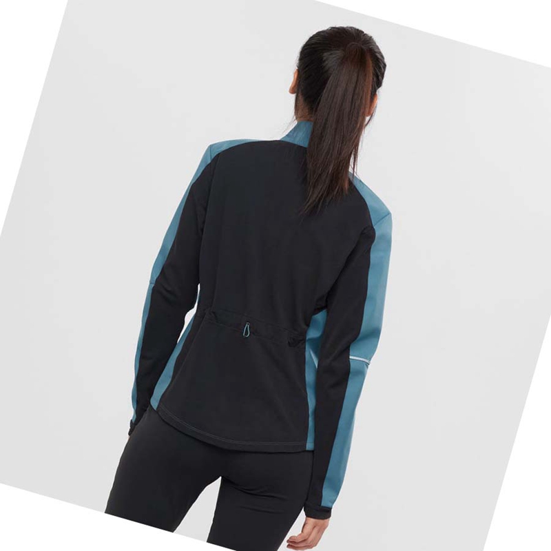 Salomon AGILE SOFTSHELL Jacka Dam Blå | 46821-CAPQ