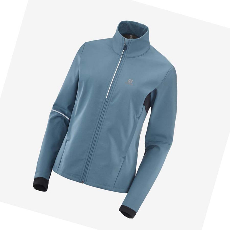 Salomon AGILE SOFTSHELL Jacka Dam Blå | 46821-CAPQ