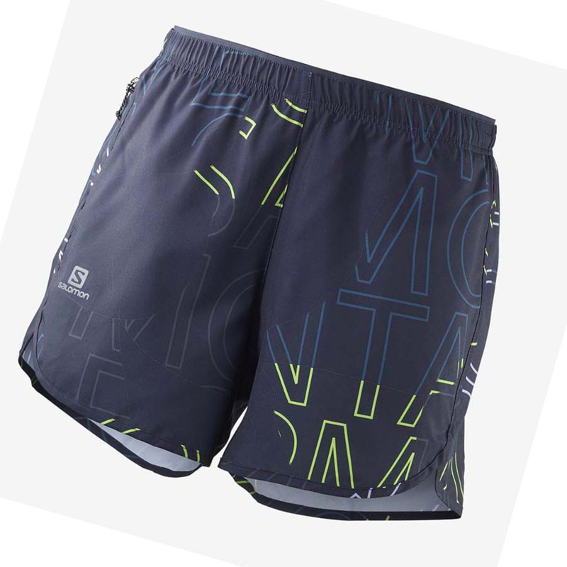 Salomon AGILE Shorts Dam Blå | 59271-MSJV