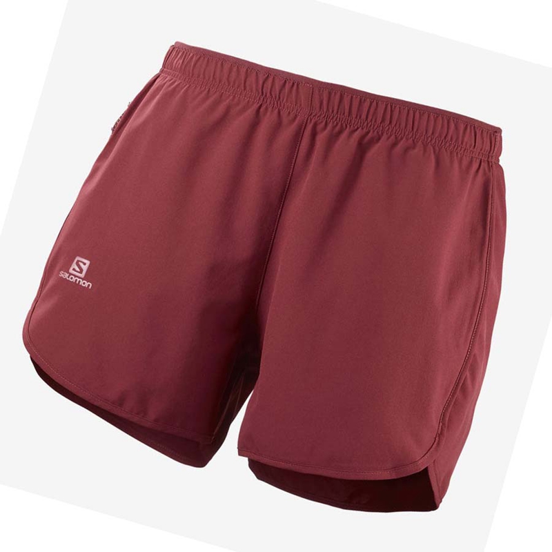 Salomon AGILE Shorts Dam Röda | 16934-RWYH