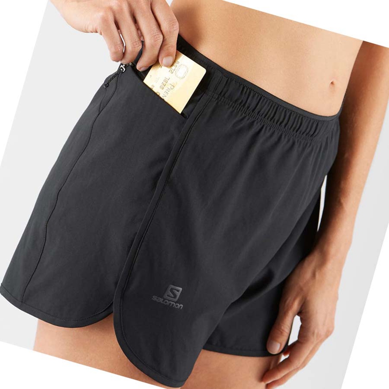 Salomon AGILE Shorts Dam Svarta | 72890-BAHU