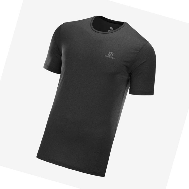 Salomon AGILE TRAINING T-shirt Herr Svarta | 32751-QKBW