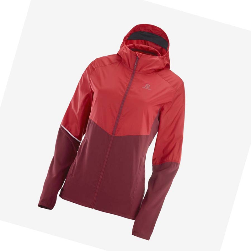 Salomon AGILE WIND WINDBREAKERS Jacka Dam Röda | 98754-UONG