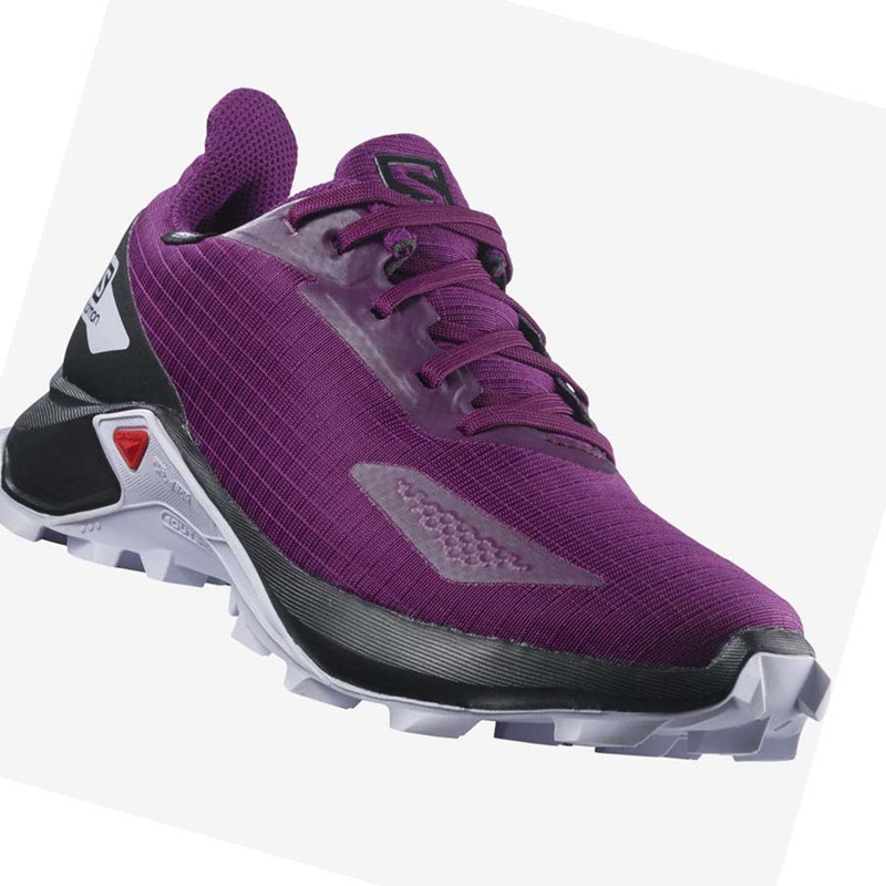 Salomon ALPHACROSS BLAST CLIMASALOMON™ WATERPROOF Trail löparskor Barn Lila | 75468-WKMO