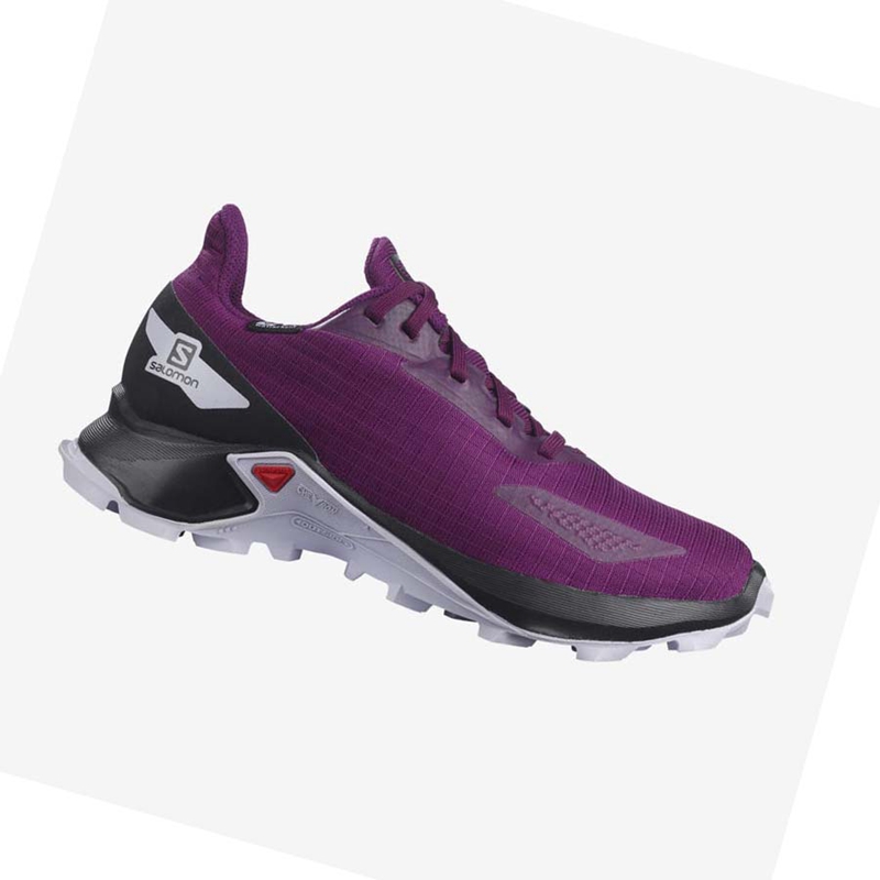 Salomon ALPHACROSS BLAST CLIMASALOMON™ WATERPROOF Trail löparskor Barn Lila | 75468-WKMO