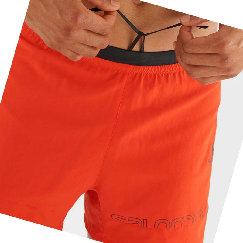 Salomon CROSS 2IN1 Shorts Herr Orange | 78106-HKRJ