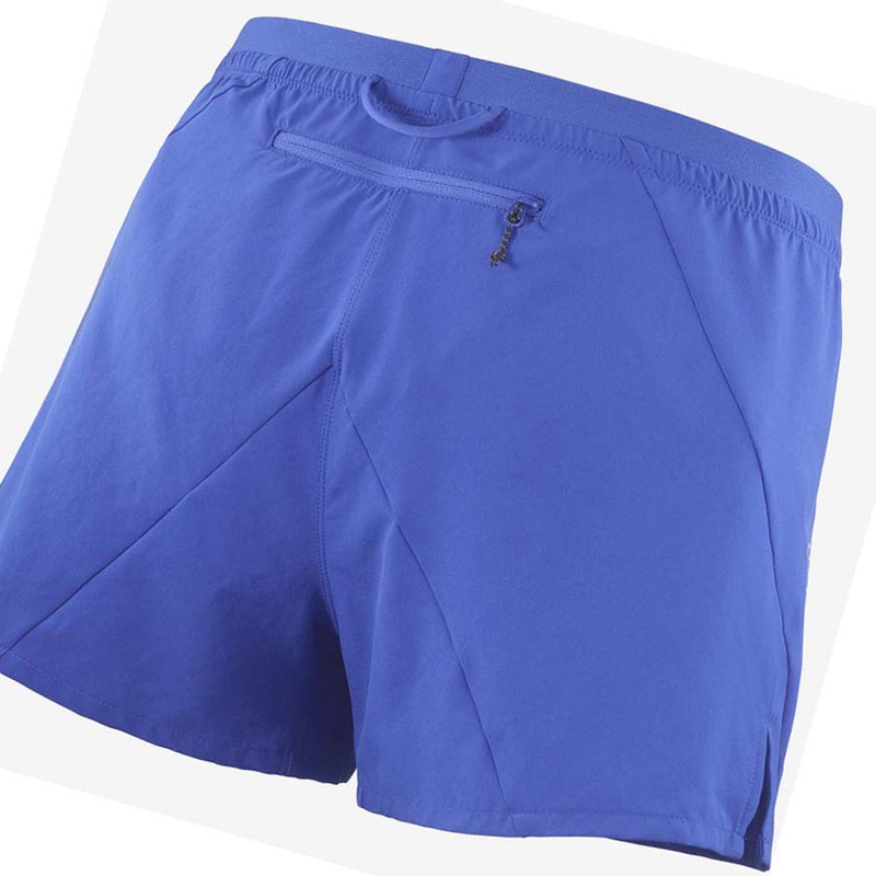 Salomon CROSS 3'' Shorts Herr Blå | 96357-QONK