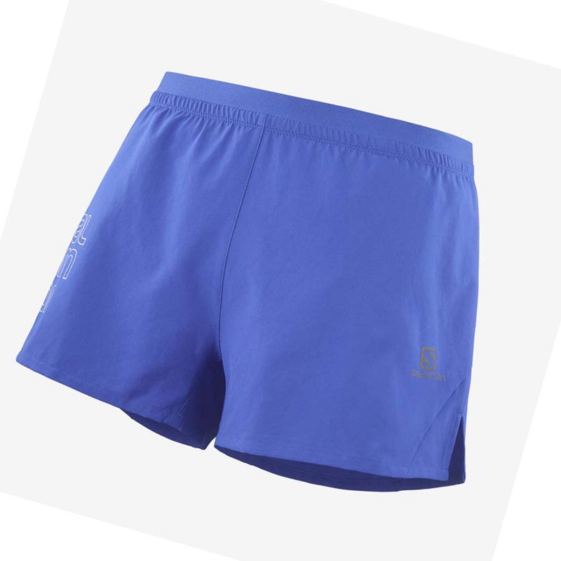 Salomon CROSS 3\'\' Shorts Herr Blå | 96357-QONK