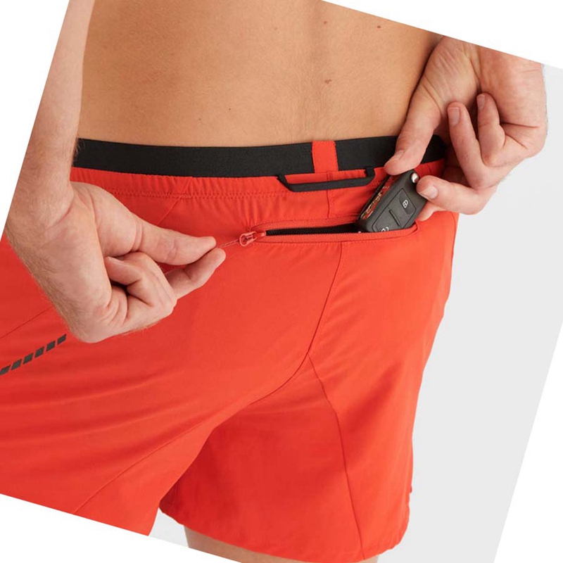 Salomon CROSS 3'' Shorts Herr Orange | 09153-HRXC