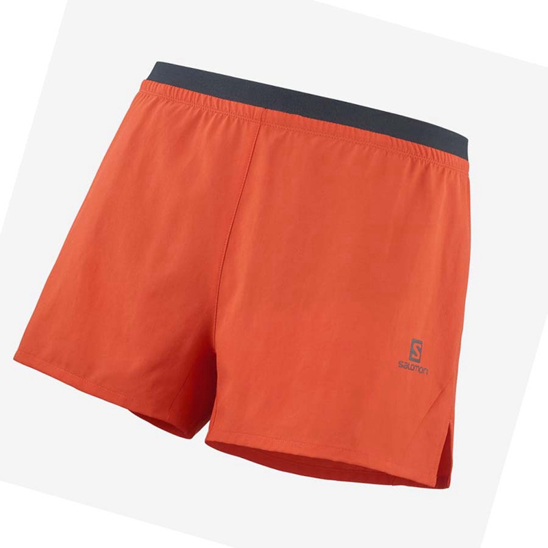 Salomon CROSS 3\'\' Shorts Herr Orange | 09153-HRXC