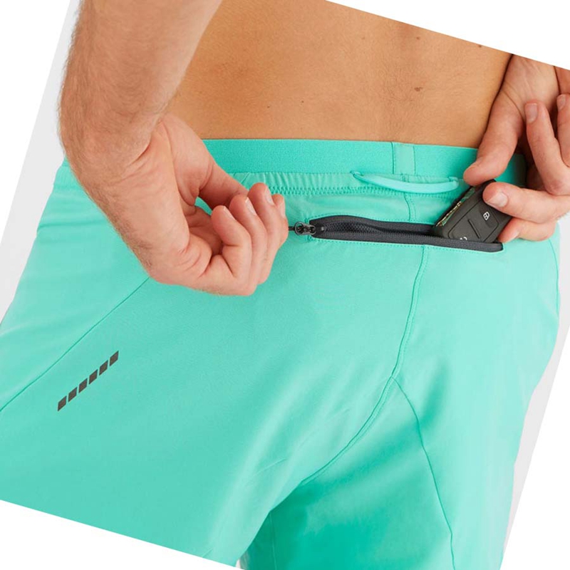 Salomon CROSS 5'' Shorts Herr Mintgröna | 42937-NWCZ