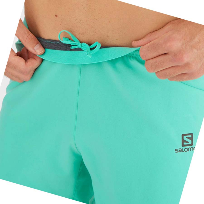 Salomon CROSS 5'' Shorts Herr Mintgröna | 42937-NWCZ