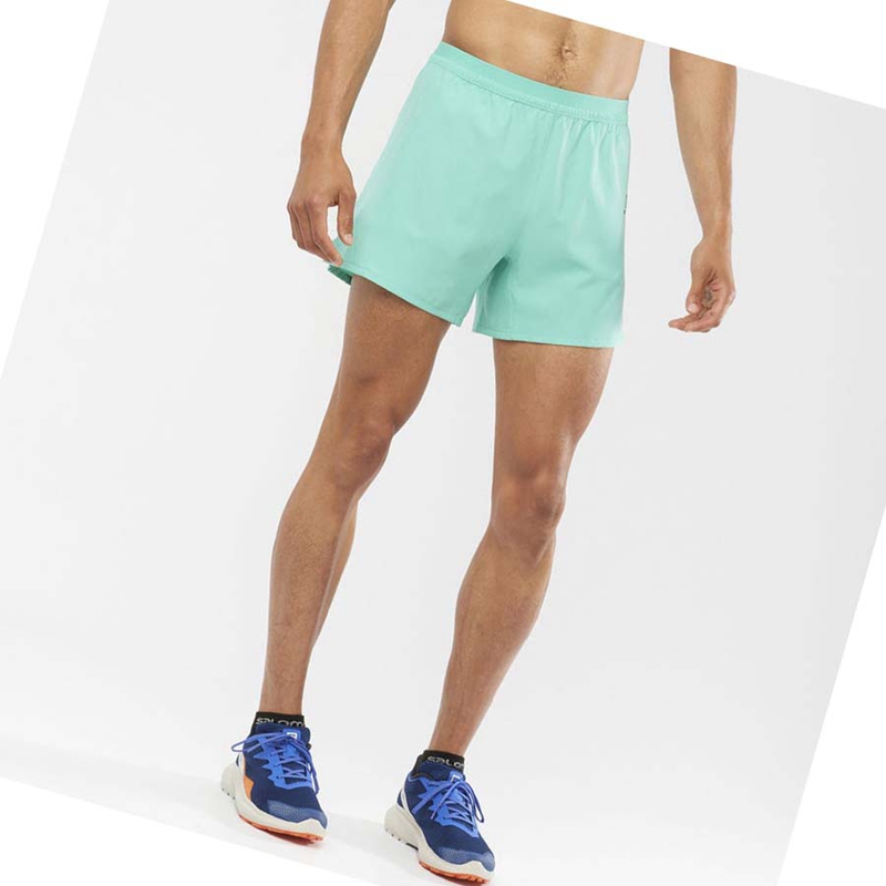 Salomon CROSS 5'' Shorts Herr Mintgröna | 42937-NWCZ