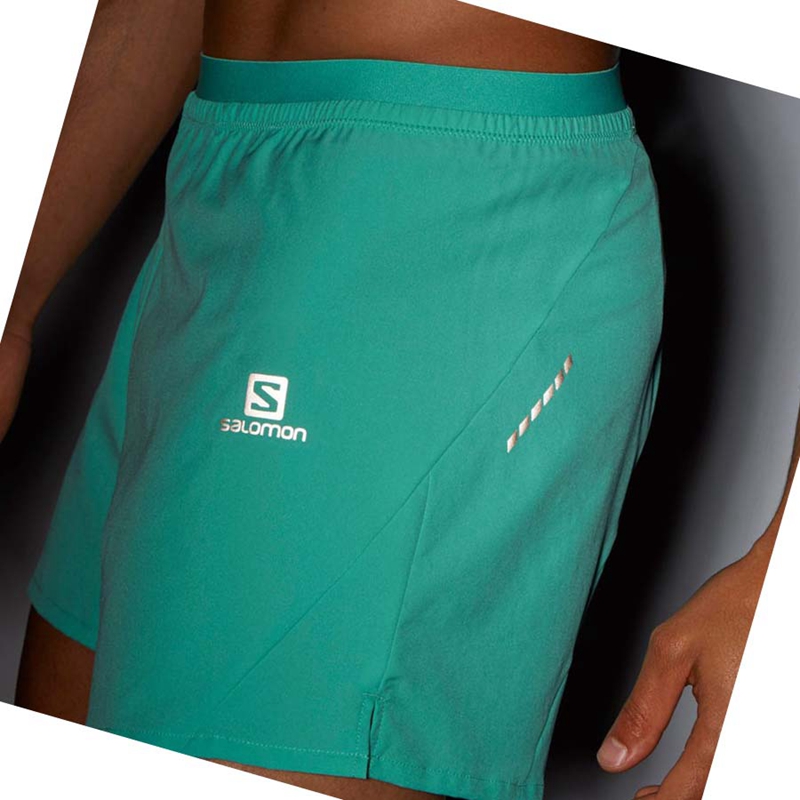 Salomon CROSS 5'' Shorts Herr Mintgröna | 42937-NWCZ