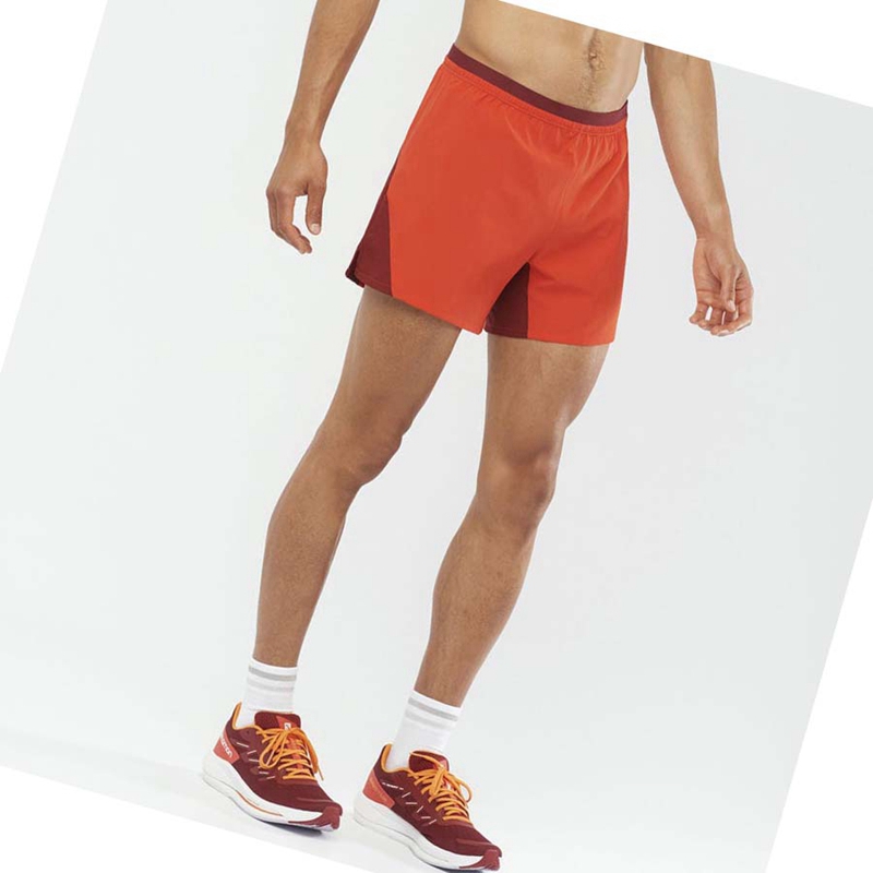 Salomon CROSS 5'' Shorts Herr Orange | 27061-UOYR