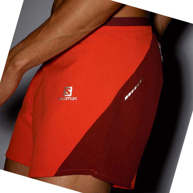 Salomon CROSS 5'' Shorts Herr Orange | 27061-UOYR