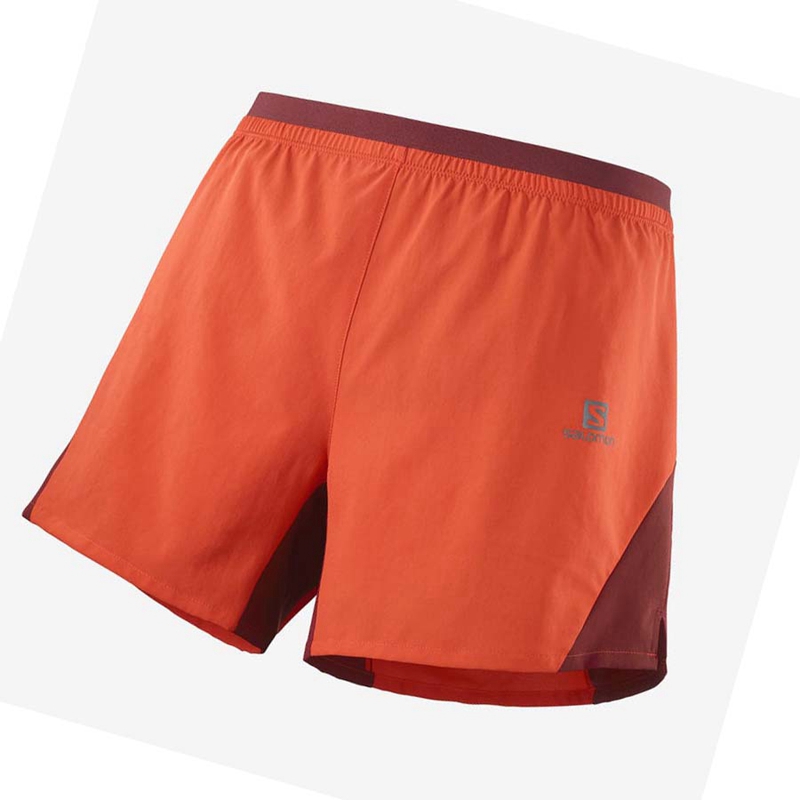 Salomon CROSS 5\'\' Shorts Herr Orange | 27061-UOYR