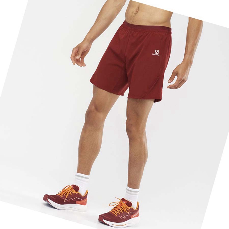 Salomon CROSS 7'' Shorts Herr Röda | 52684-ZGRP