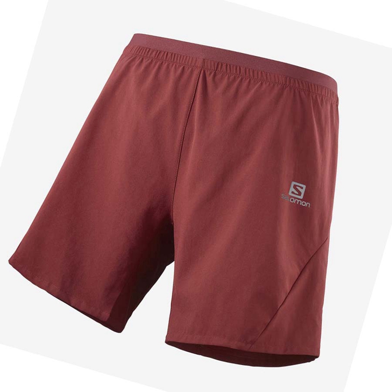 Salomon CROSS 7\'\' Shorts Herr Röda | 52684-ZGRP