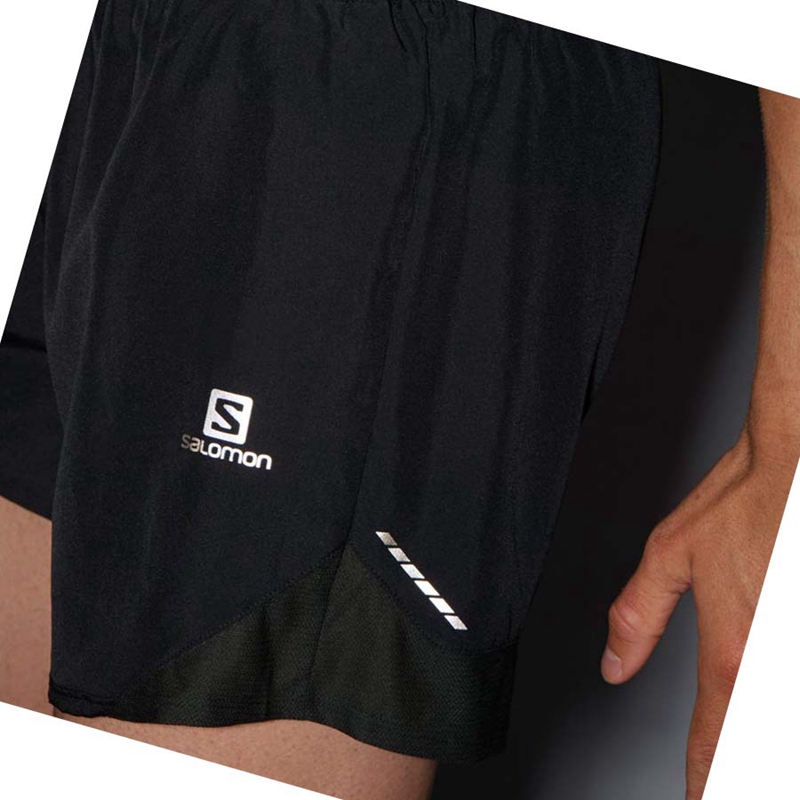 Salomon CROSS REBEL 5'' Shorts Herr Svarta | 98254-FCKZ