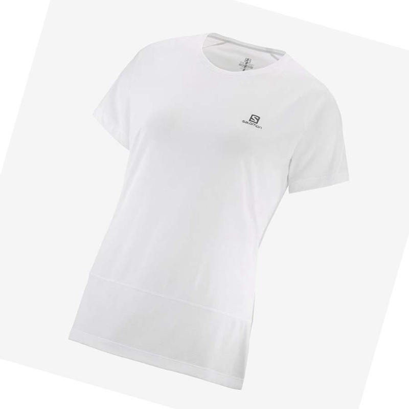 Salomon CROSS RUN T-shirt Dam Vita | 14530-TURY