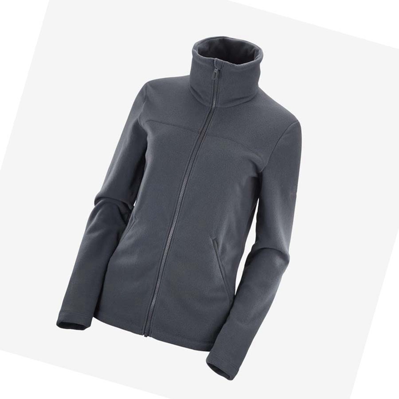 Salomon ESSENTIAL COSY FLEECE Hoodie Dam Svarta | 62983-MICB