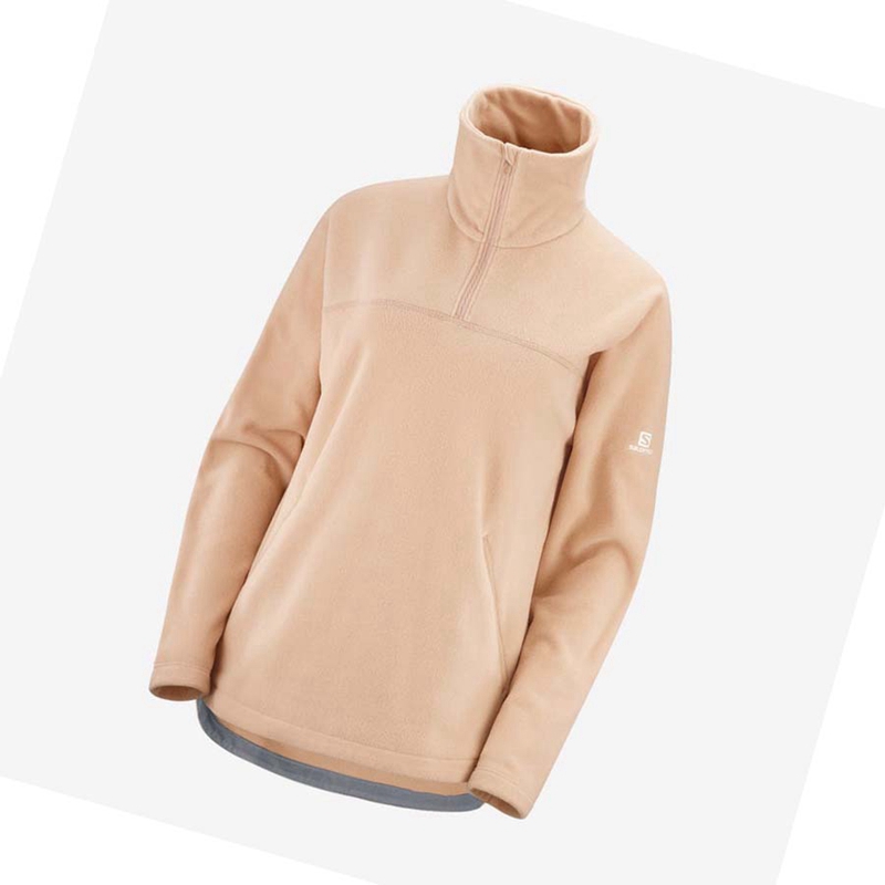 Salomon ESSENTIAL COSY FLEECE Hoodie Dam Rosa | 63720-RTUL