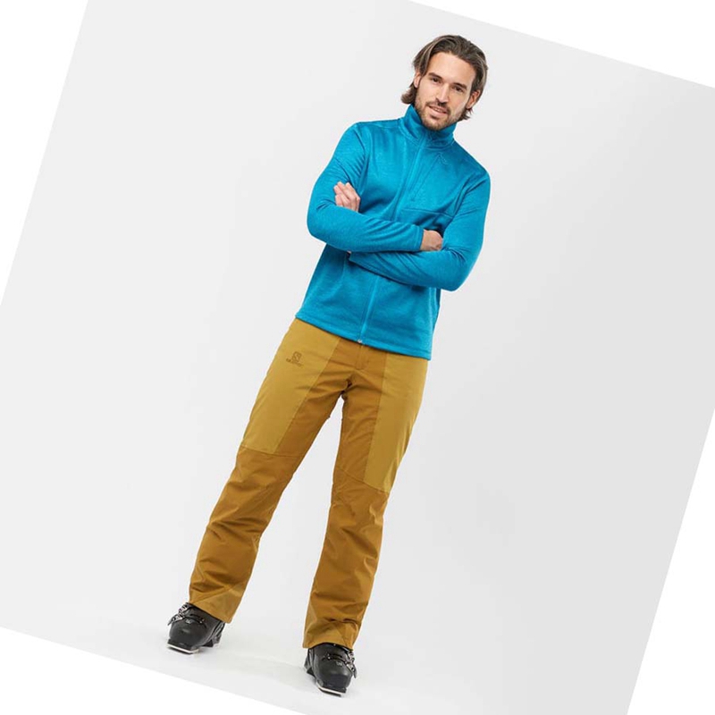 Salomon ESSENTIAL LIGHTWARM HEATHER Hoodie Herr Blå | 51746-RPFZ