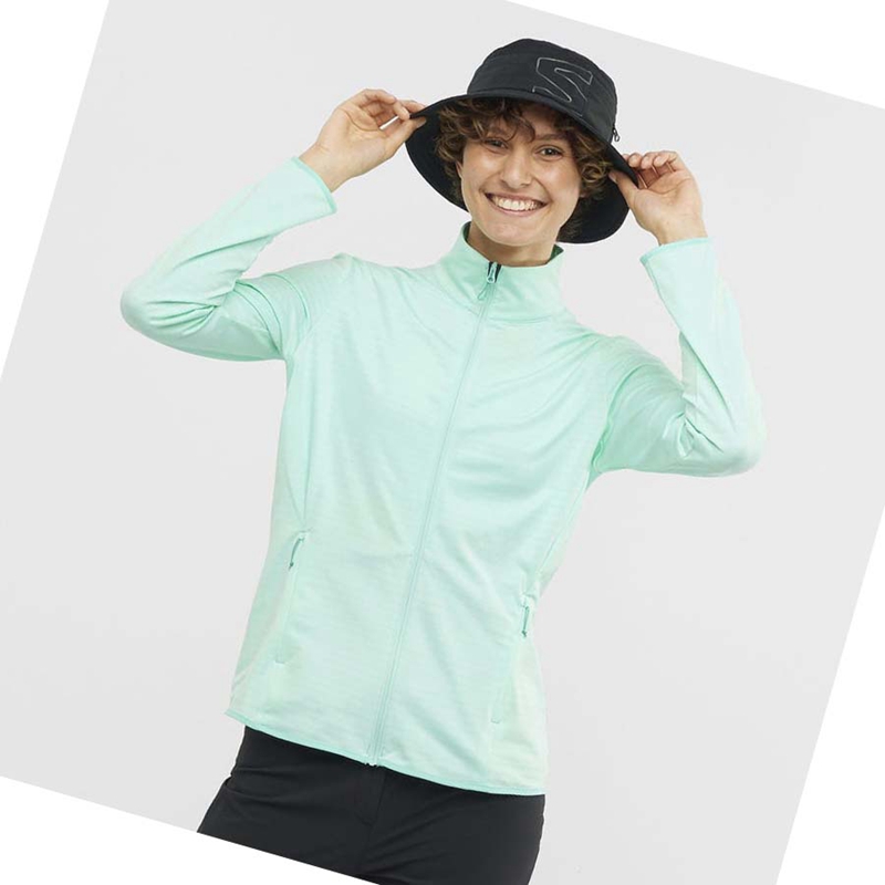 Salomon ESSENTIAL LIGHTWARM Hoodie Dam Gröna | 81930-JHGB