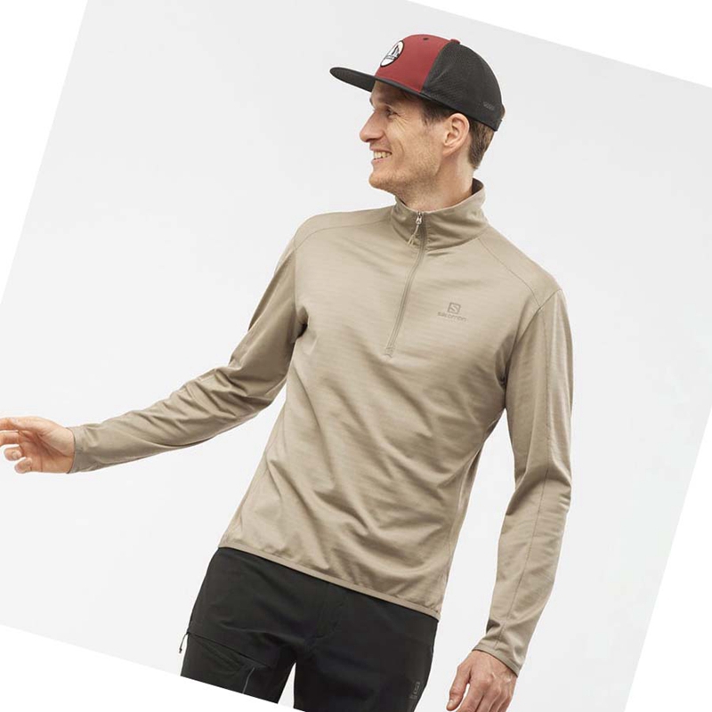 Salomon ESSENTIAL LIGHTWARM Hoodie Herr Grå | 56037-SQEL