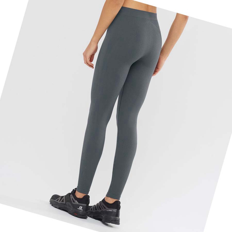 Salomon ESSENTIAL SEAMLESS Byxor Dam Svarta | 34097-YJMF