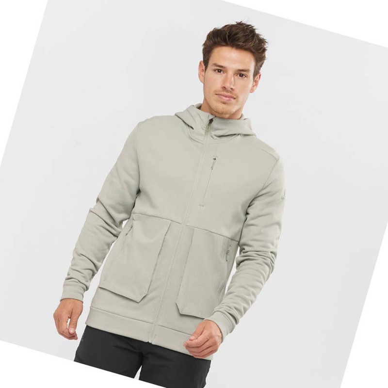 Salomon ESSENTIAL WARM FLEECE Hoodie Herr Beige | 56340-VBRS