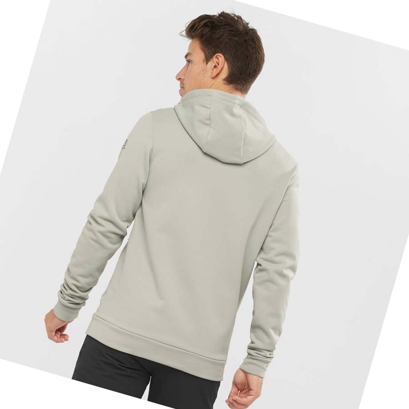 Salomon ESSENTIAL WARM FLEECE Hoodie Herr Beige | 56340-VBRS