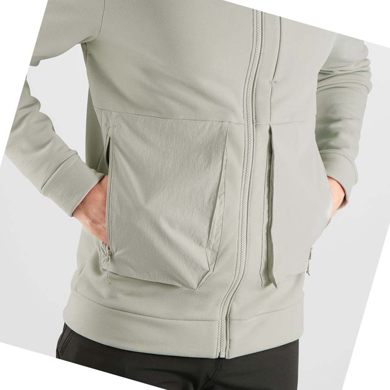 Salomon ESSENTIAL WARM FLEECE Hoodie Herr Beige | 56340-VBRS