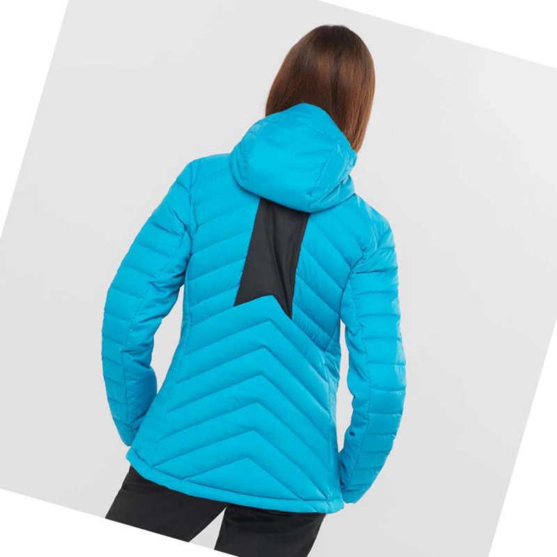 Salomon ESSENTIAL XWARM DOWN INSULATED Jacka Dam Blå | 67243-ZJND