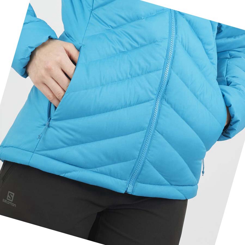 Salomon ESSENTIAL XWARM DOWN INSULATED Jacka Dam Blå | 67243-ZJND