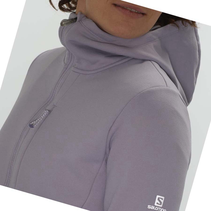 Salomon ESSENTIAL XWARM Hoodie Dam Lila | 25710-IONL