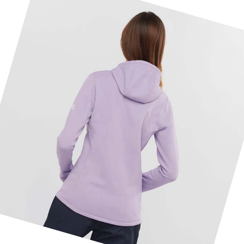 Salomon ESSENTIAL XWARM Hoodie Dam Lila | 25710-IONL