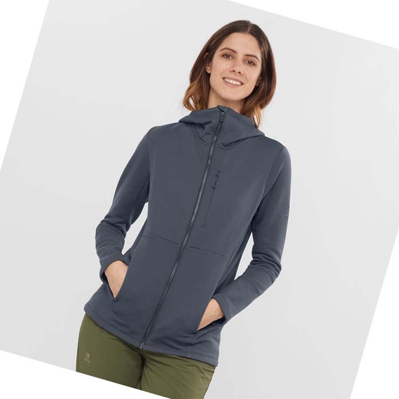 Salomon ESSENTIAL XWARM Hoodie Dam Svarta | 43517-LSVQ