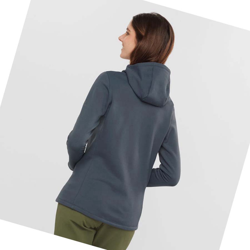 Salomon ESSENTIAL XWARM Hoodie Dam Svarta | 43517-LSVQ