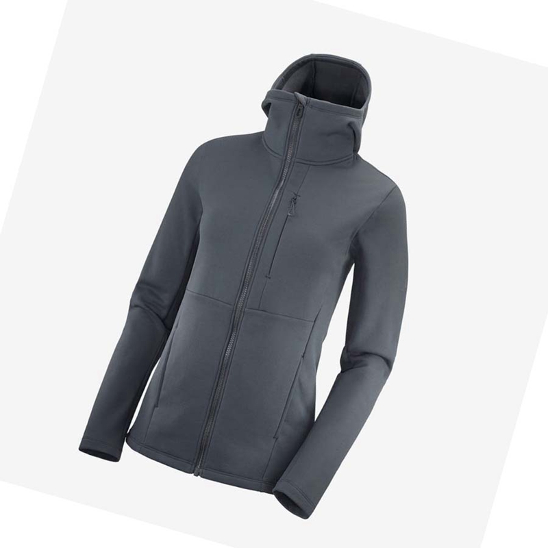 Salomon ESSENTIAL XWARM Hoodie Dam Svarta | 43517-LSVQ