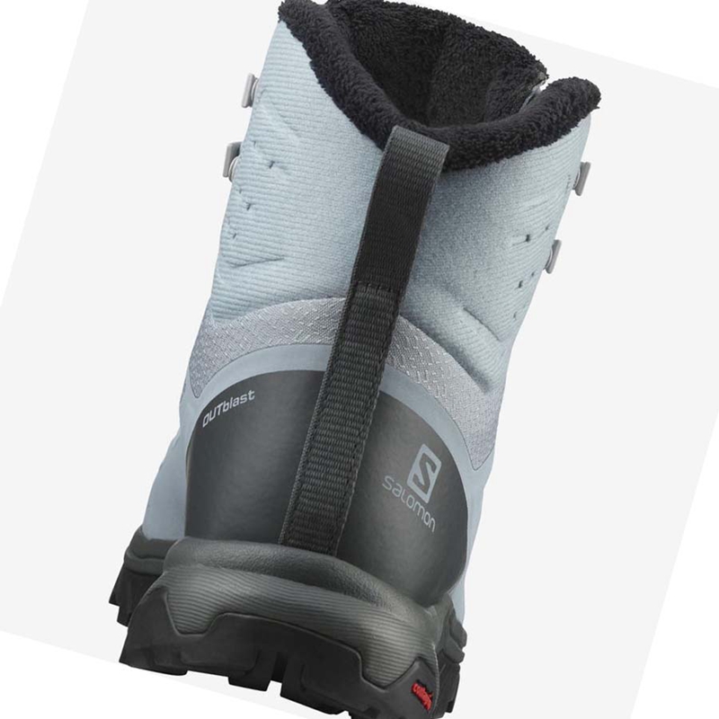 Salomon OUTBLAST THINSULATE™ CLIMASALOMON™ WATERPROOF Vinterkängor Dam Blå | 41385-CYWI