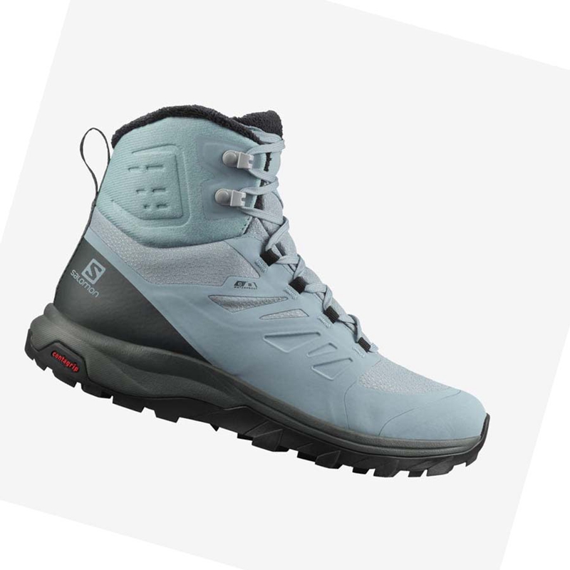 Salomon OUTBLAST THINSULATE™ CLIMASALOMON™ WATERPROOF Vinterkängor Dam Blå | 41385-CYWI