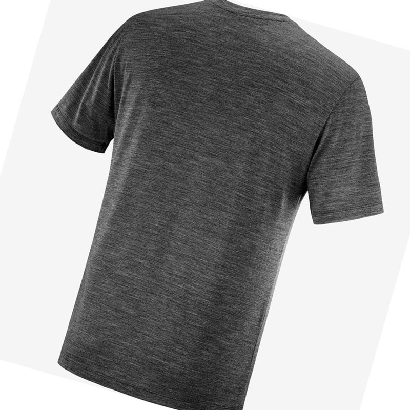 Salomon OUTLIFE MERINO BLEND T-shirt Herr Svarta | 81452-SRNZ