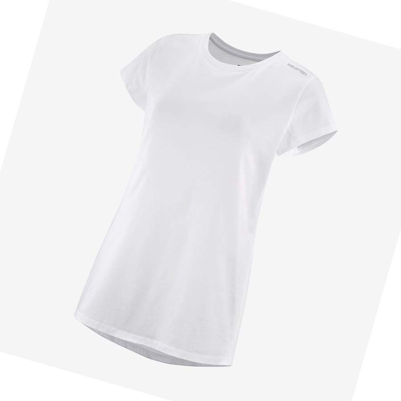 Salomon OUTLIFE SCOOP HEM TEE W T-shirt Dam Vita | 10763-YURZ