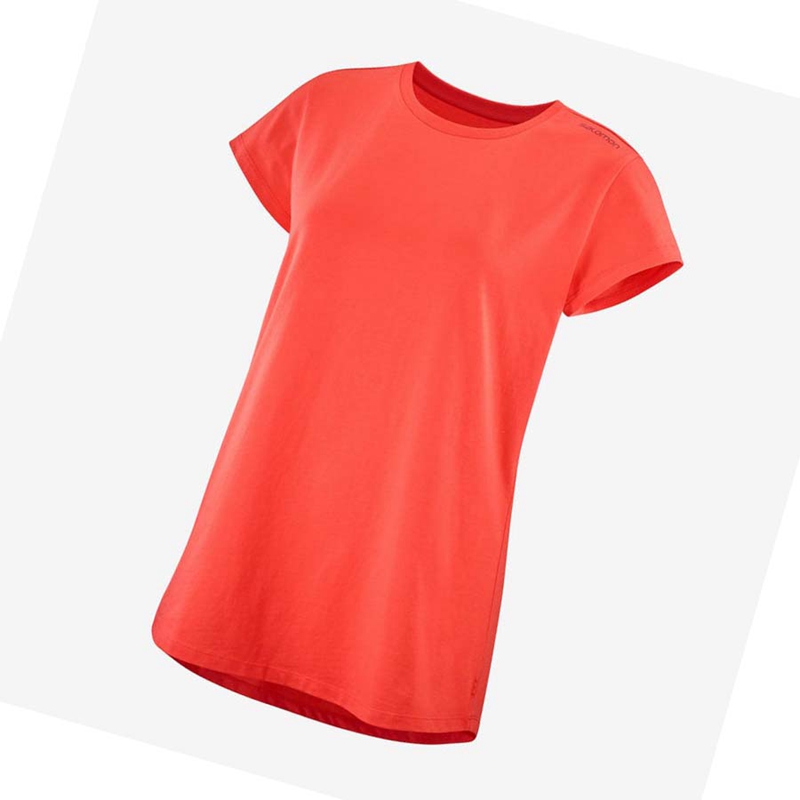 Salomon OUTLIFE SCOOP HEM TEE W T-shirt Dam Orange | 35297-DKEH