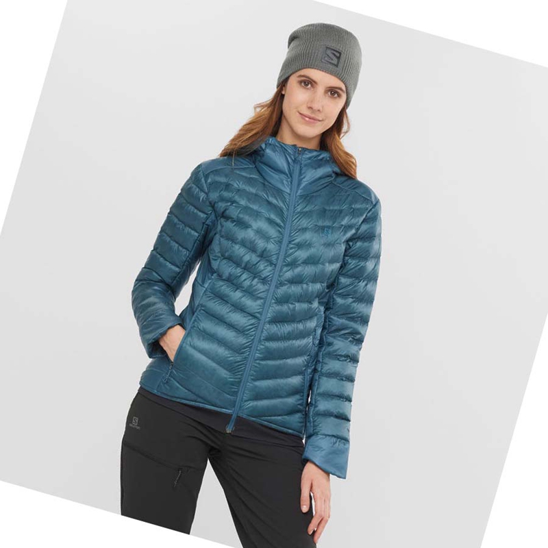 Salomon OUTLINE DOWN INSULATED Jacka Dam Blå | 95314-WBTX