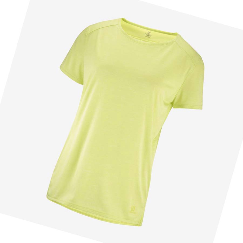 Salomon OUTLINE SUMMER T-shirt Dam Mintgröna | 48269-RVFZ