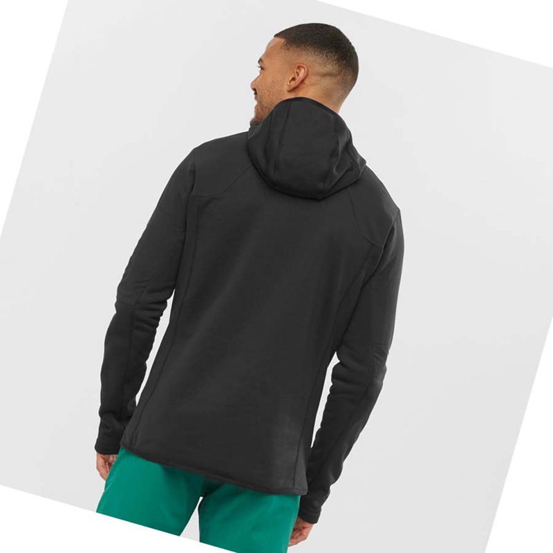 Salomon OUTLINE WARM HYBRID Hoodie Herr Svarta | 80431-ALUP