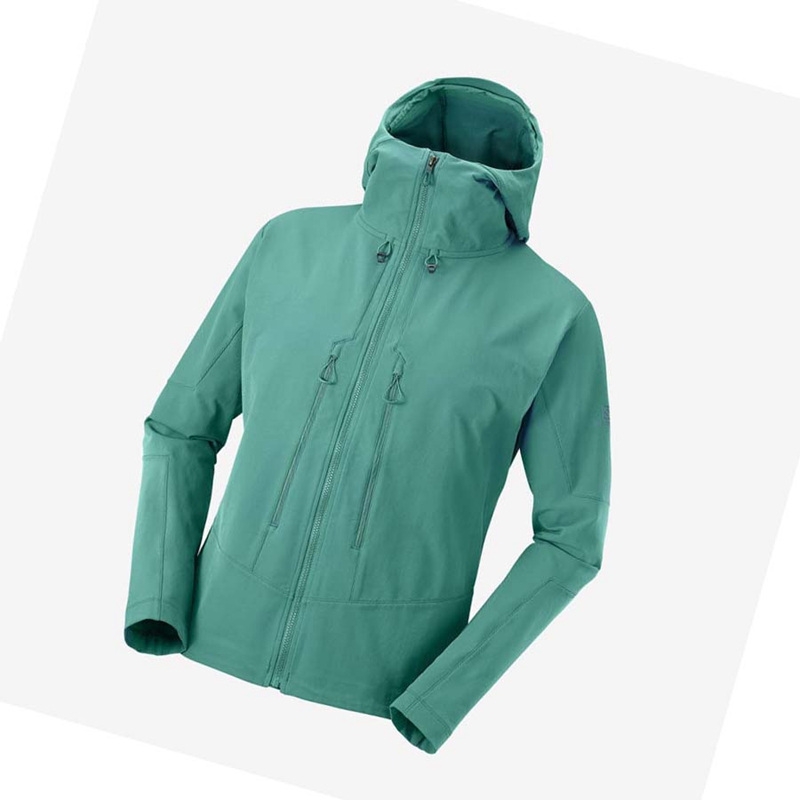 Salomon OUTPEAK SOFTSHELL Jacka Herr Gröna | 20619-BYIH